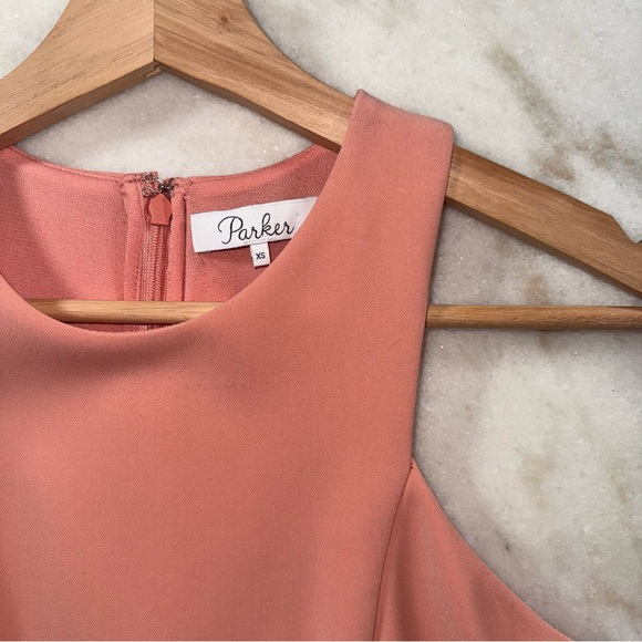 Parker Peach Cutout Sleeveless Sheath Slit Dress Womens Size XS EUC - Picture 6 of 7